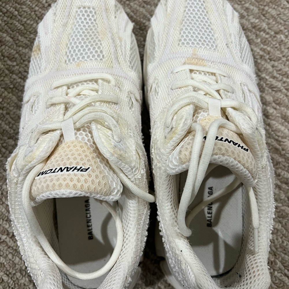 Balenciaga Cream Mesh Sneakers